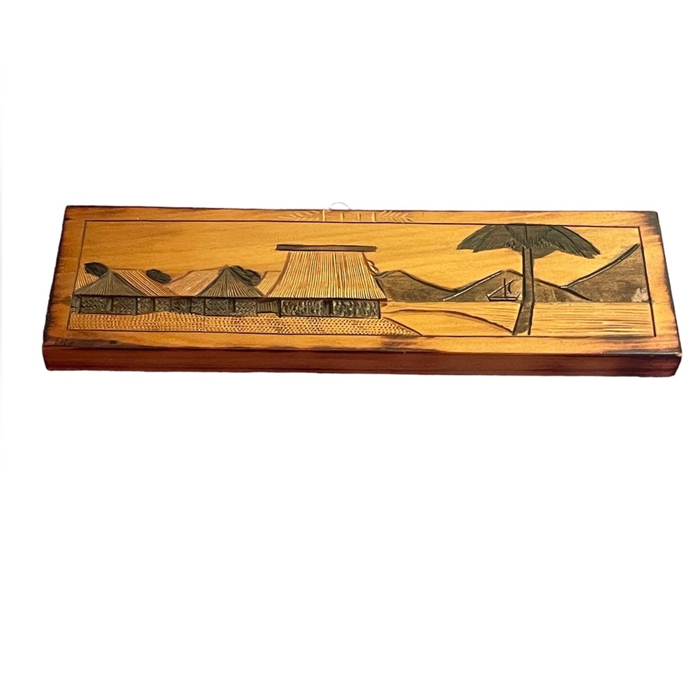 Vintage Wood Carving Fiji Village